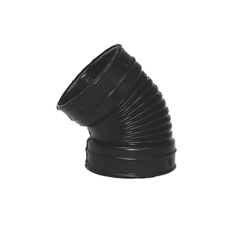 Advanced Drainage Systems Advance Drainage Systems 4 in. Snap X 4 in. D Snap Polyethylene 8 in. 45 Degree Elbow 0445AA